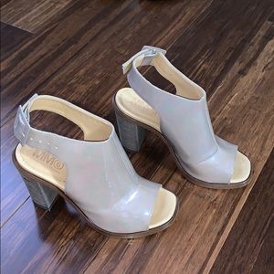 [ Maison Martin Margiela - MM6 ] Open Toe IRIDESCENT Heels